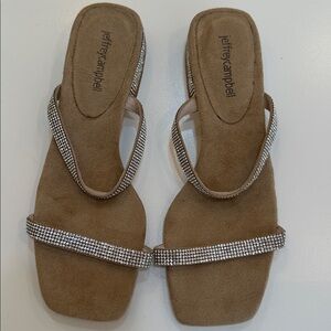 New Jeffrey Campbell Rhinestone Embelished Sandals. Size 8.